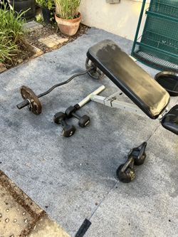 Olympic Curl Bar & 2 X 25lb Plates
