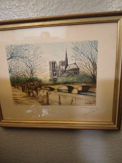 Duza Duza Paris Quai De La Tour Nelle Signed Etching