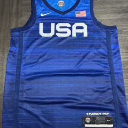 NWT Nike Tokyo Olympics Team USA Limited Basketball Jersey CQ0145-451 Blue Sz L