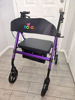 NOVA Vega Rollator Walker - Lightweight 18 lb Folding Mobility Walker
