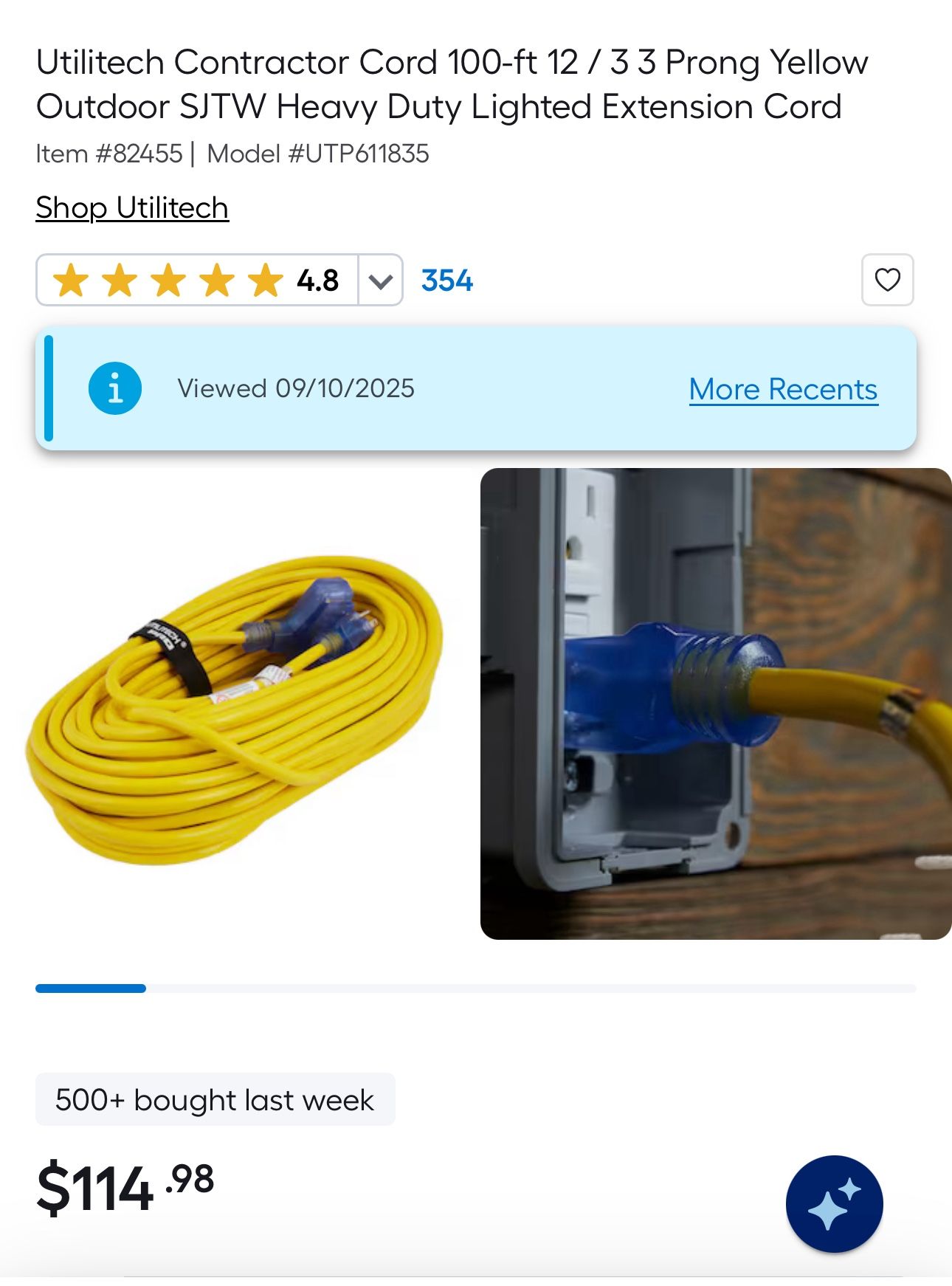 100 Ft Extension Cord