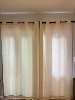 Ivory / Beige Beautiful Quality JCPenny Home room darkening Curtains   $20/each