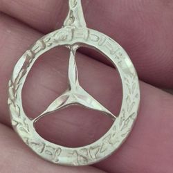 Vtg.Sterling Silver " MERCEDES BENZ " PENDANT