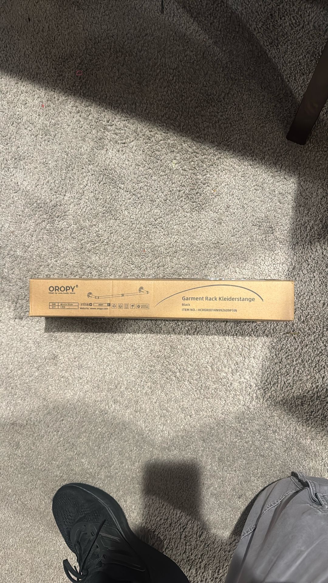 OROPY Industrial Pipe Clothing Rack 38.4", Heavy Duty Detachable Wall Mounted Clothes Rack Black Iron Garment Bar, Multi-purpose Hanging Rod for Close