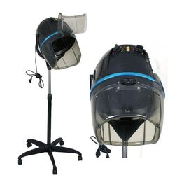 1300W Floor Hair Dryer Rolling Salon Standing Bonnet Black