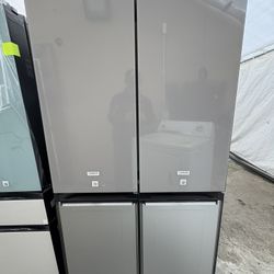 Samsung Bespoke Flex Refrigerator In Matte Grey Glass