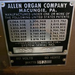 ALLEN ADC Classic 20 ORGAN 
