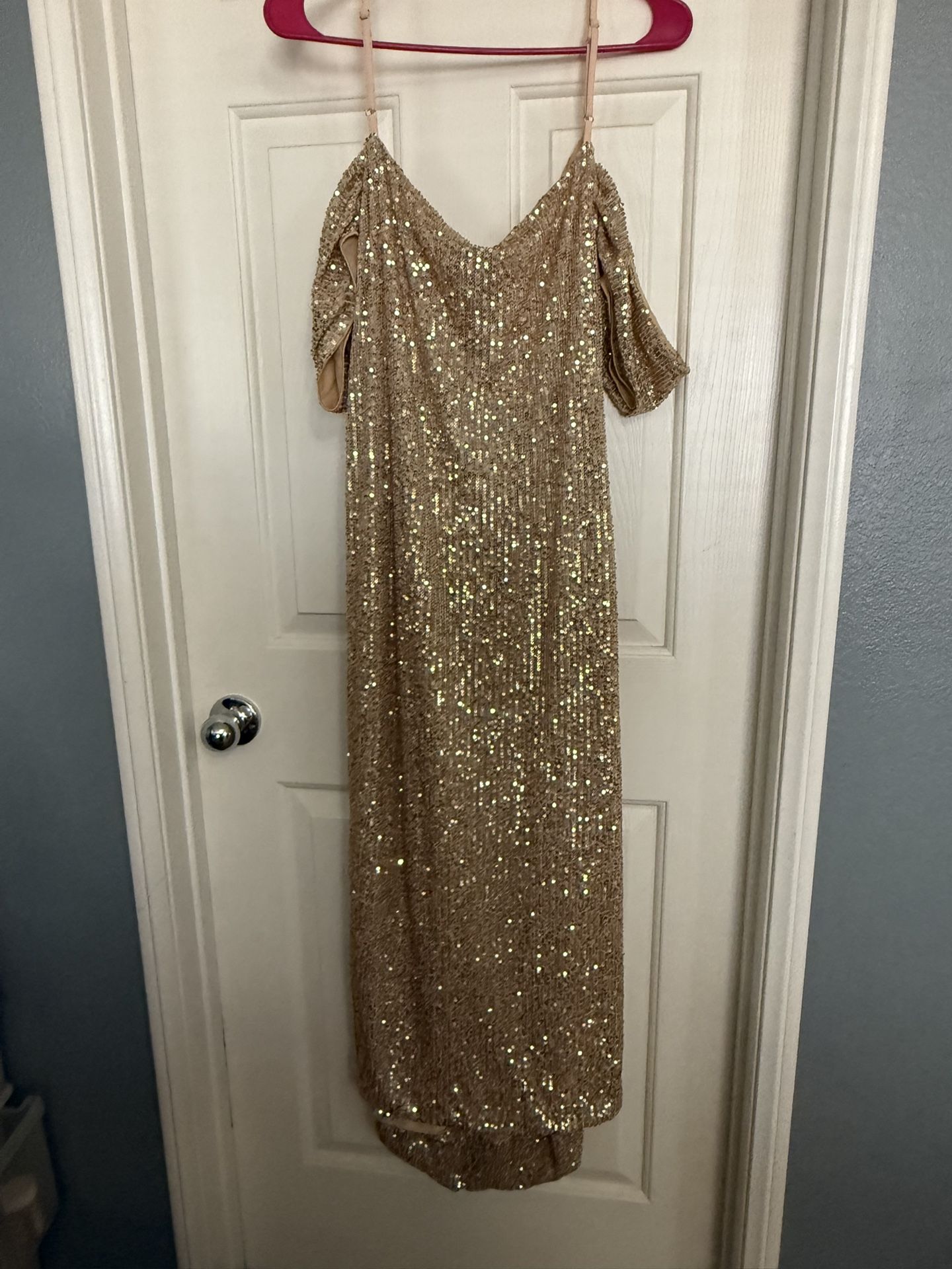Gold Sequined Dress
