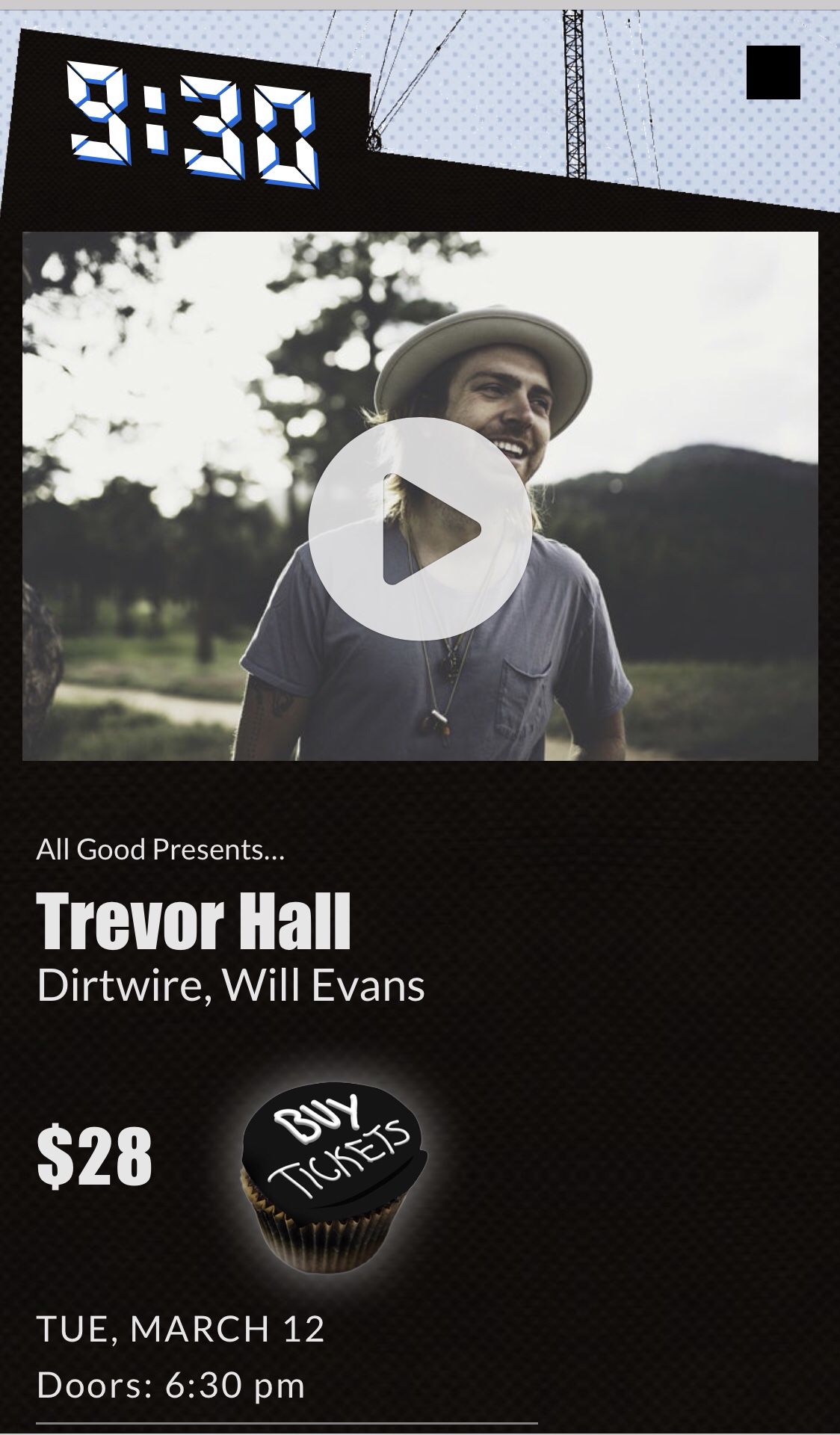 Two (2) tickets to Trevor Hall at 930 Club 3/12