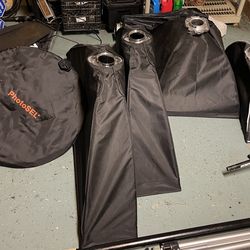 Professional Photography lighting softbox & umbrella & light reflector equipment lot (6 pieces)