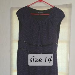 Jones New York Purple & Black Dress