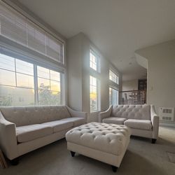 Stylish White Couch SET  In Great Condition