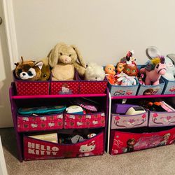 Toy Organizer Bin Frozen And Hello Kitty 