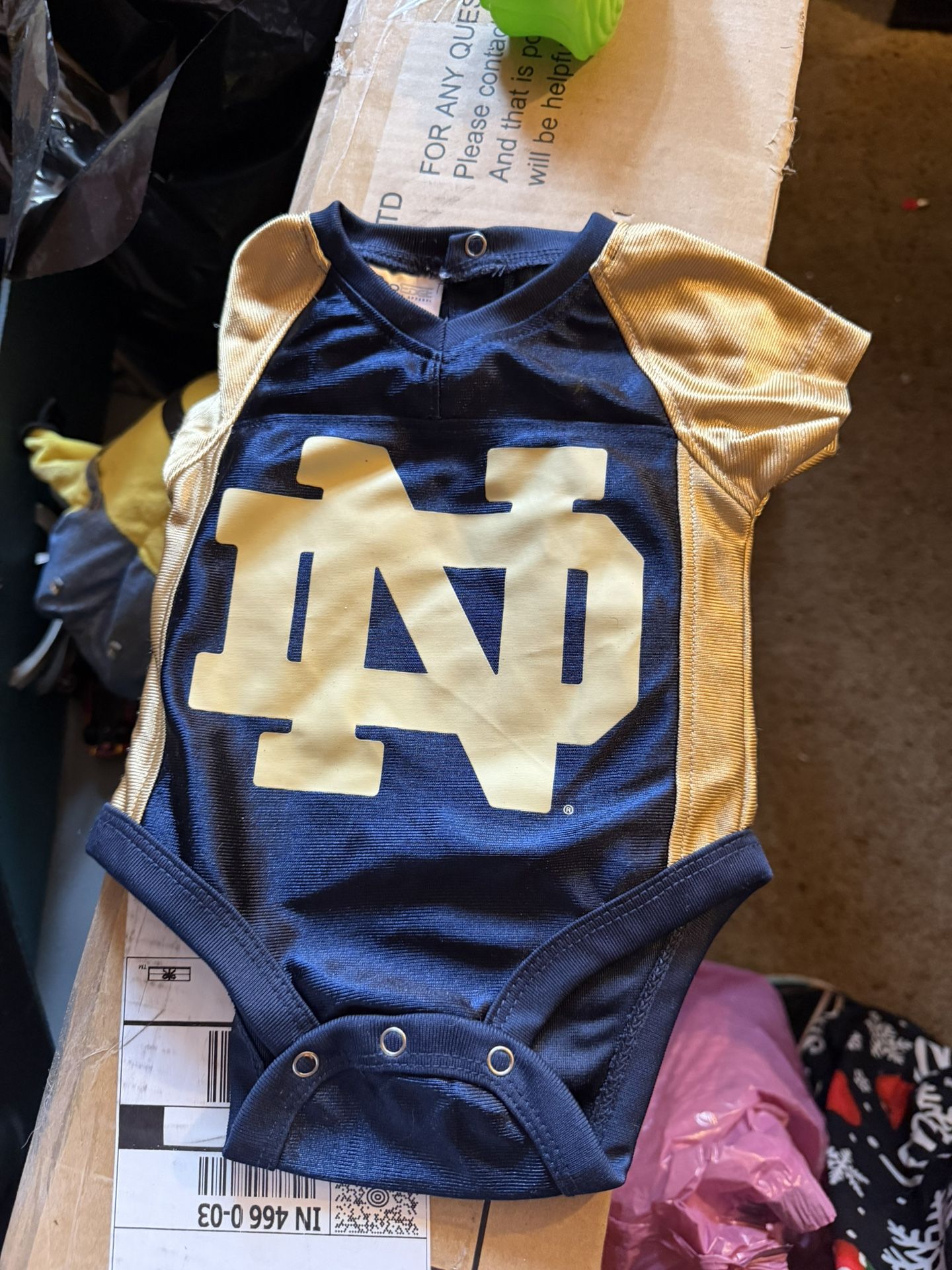 Notre Dame Onesie 3 Months