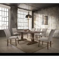 Contemporary Wood Dining Table For 6