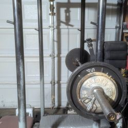 Squat/ Bench Rack With Full Set Of Weights