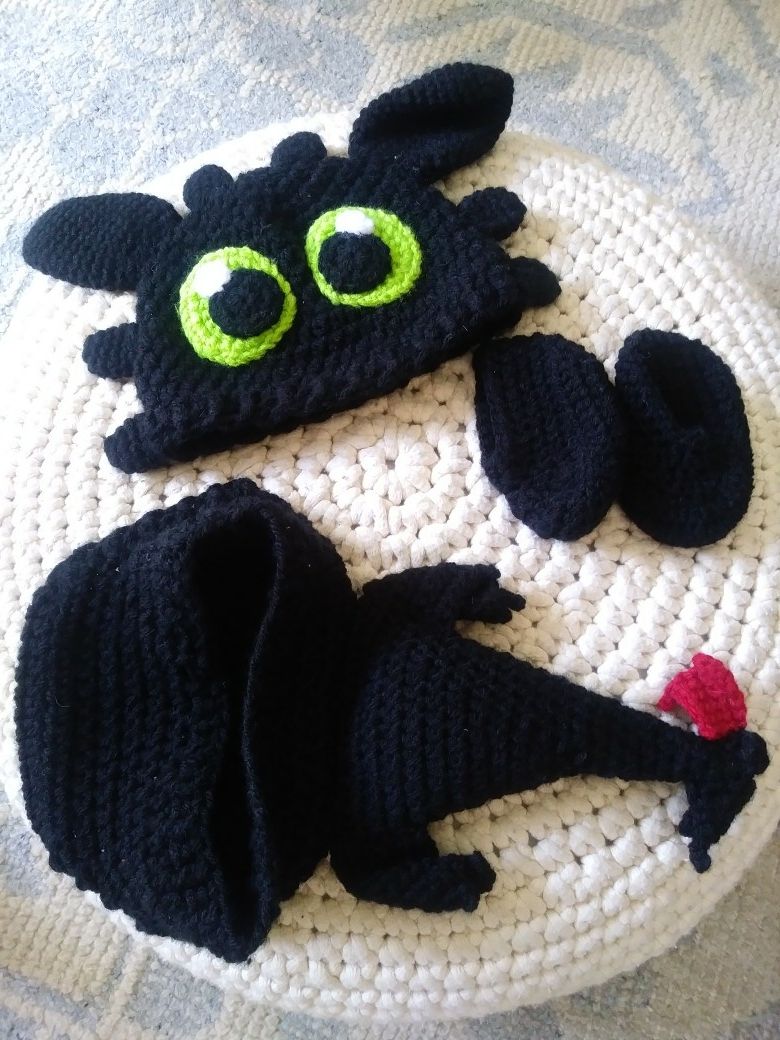 Dragon Costume (Toothless) Size 0-3 Months