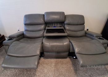 Jackson Triple-Power Reclining Sofa and Loveseat Set - Gray