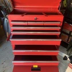 Red Tool Chest Top And Bottom
