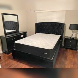 4PC Black Bedroom set