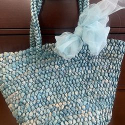 Bijoux Terner: Beach Tote Bag- Aquamarine