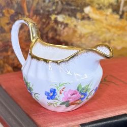 Vintage Taylor & Kent Porcelain Bone China Floral Creamer Milk Jug
