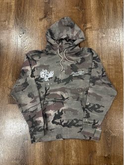 Darc sport x civil regime Grey and white camo Rose Gold Hoodie size medium