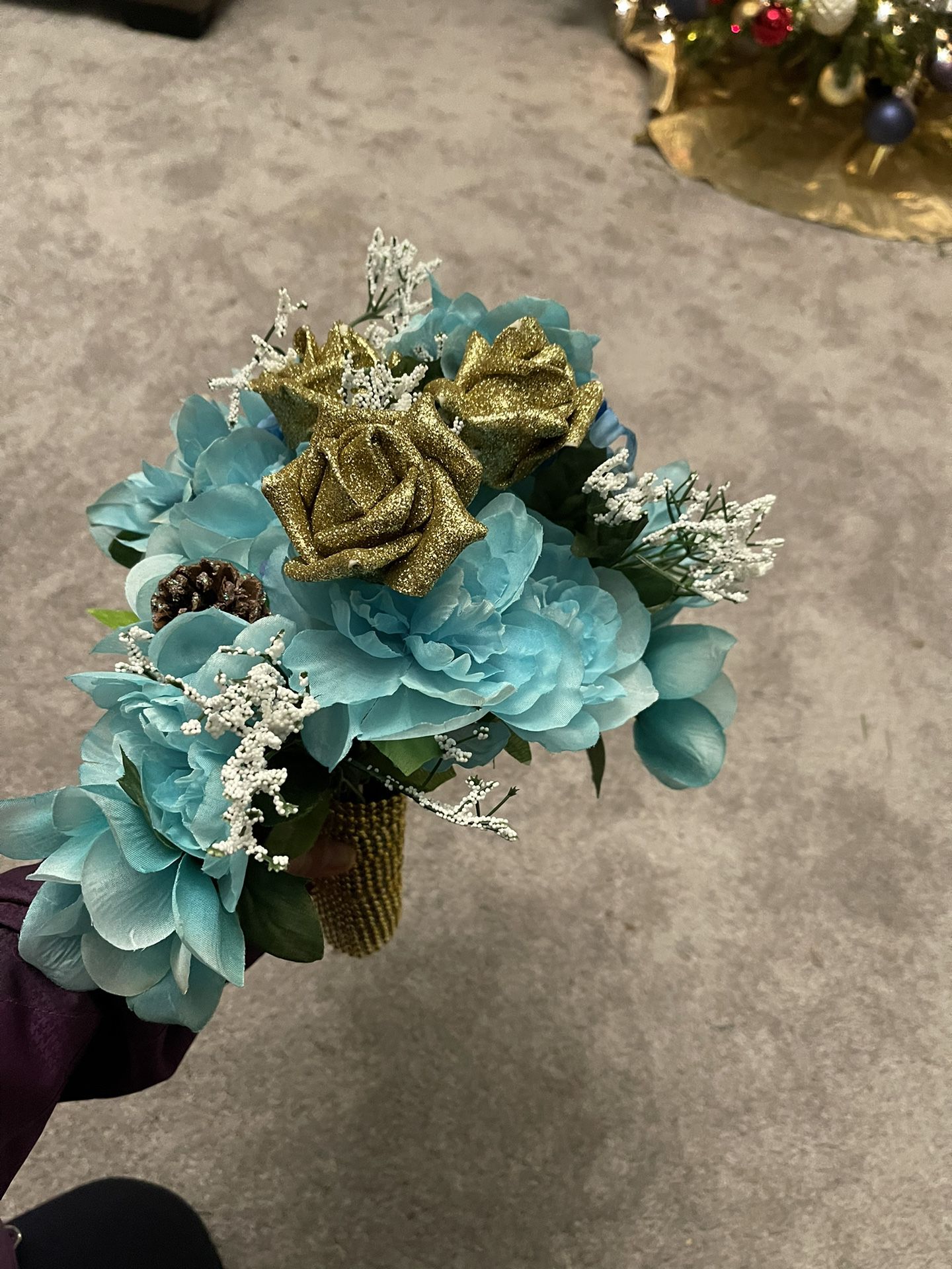 Blue And Gold Bouquet
