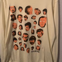supreme “faces” long sleeve, no cracking, in good condition ask for questions.