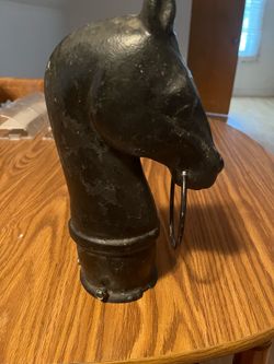 Cast Iron Horse Head Decor – Ring for Display Only