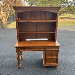 Solid Wood Desk & Hutch — $100 for Both