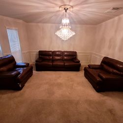 Leather Sofa Set
