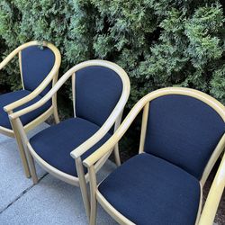 Navy Wooden Armchairs