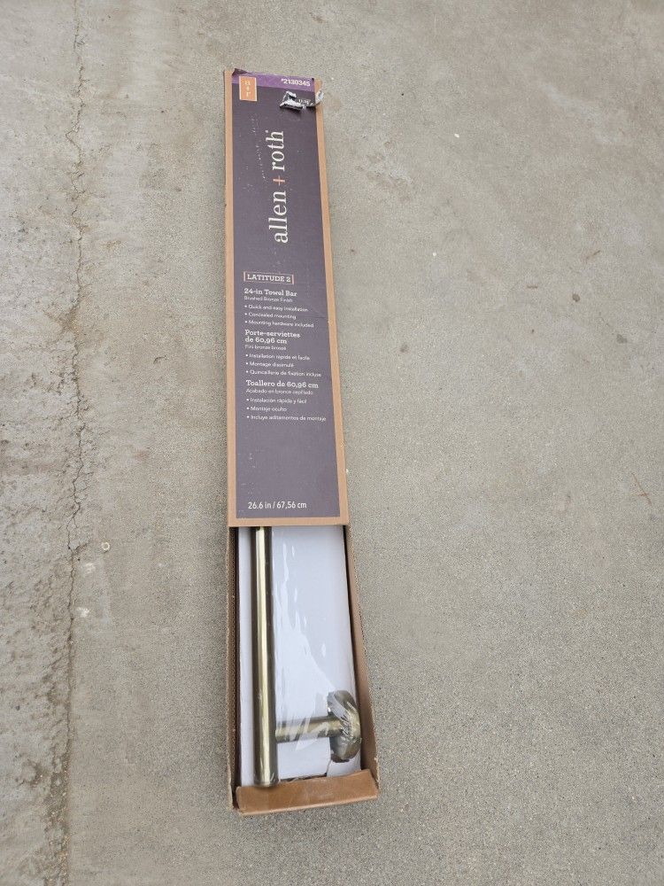 Towel Bar 24" Brushed Bronce Finish