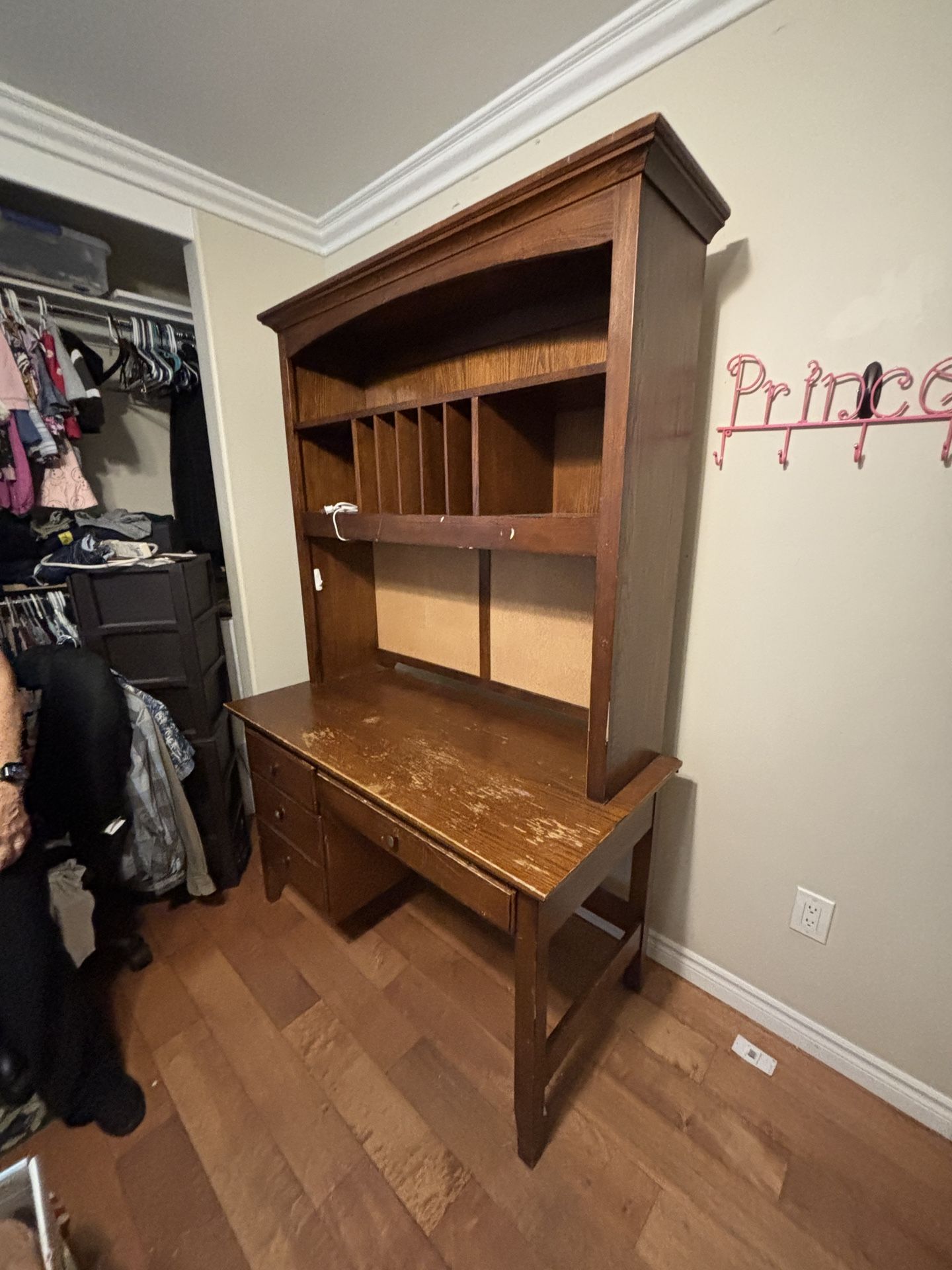 Wood Desk and Hitch