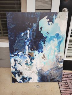 Deep Blue Wall Art Canvas