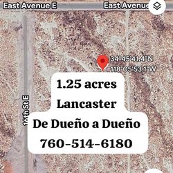 Terreno De Venta En 1.25 Acres En Lancaster 