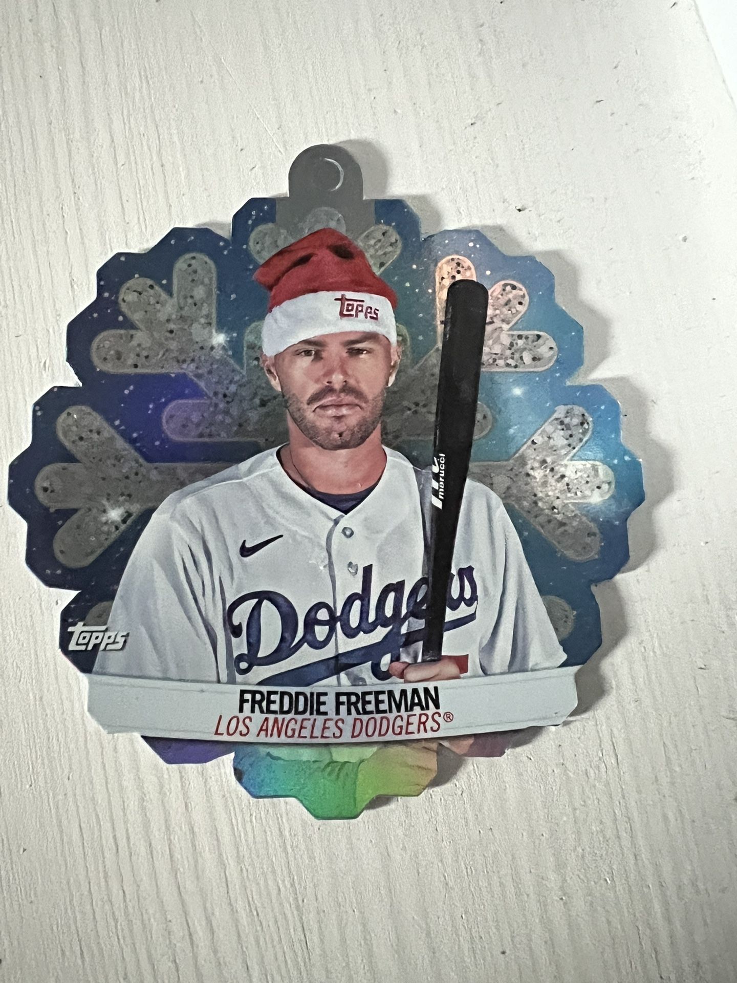 Freddie Freeman Ornament Card Dodgers
