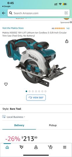 Makita XSS03Z 18V LXT Lithium Ion Cordless 5 3 8 Inch Circular