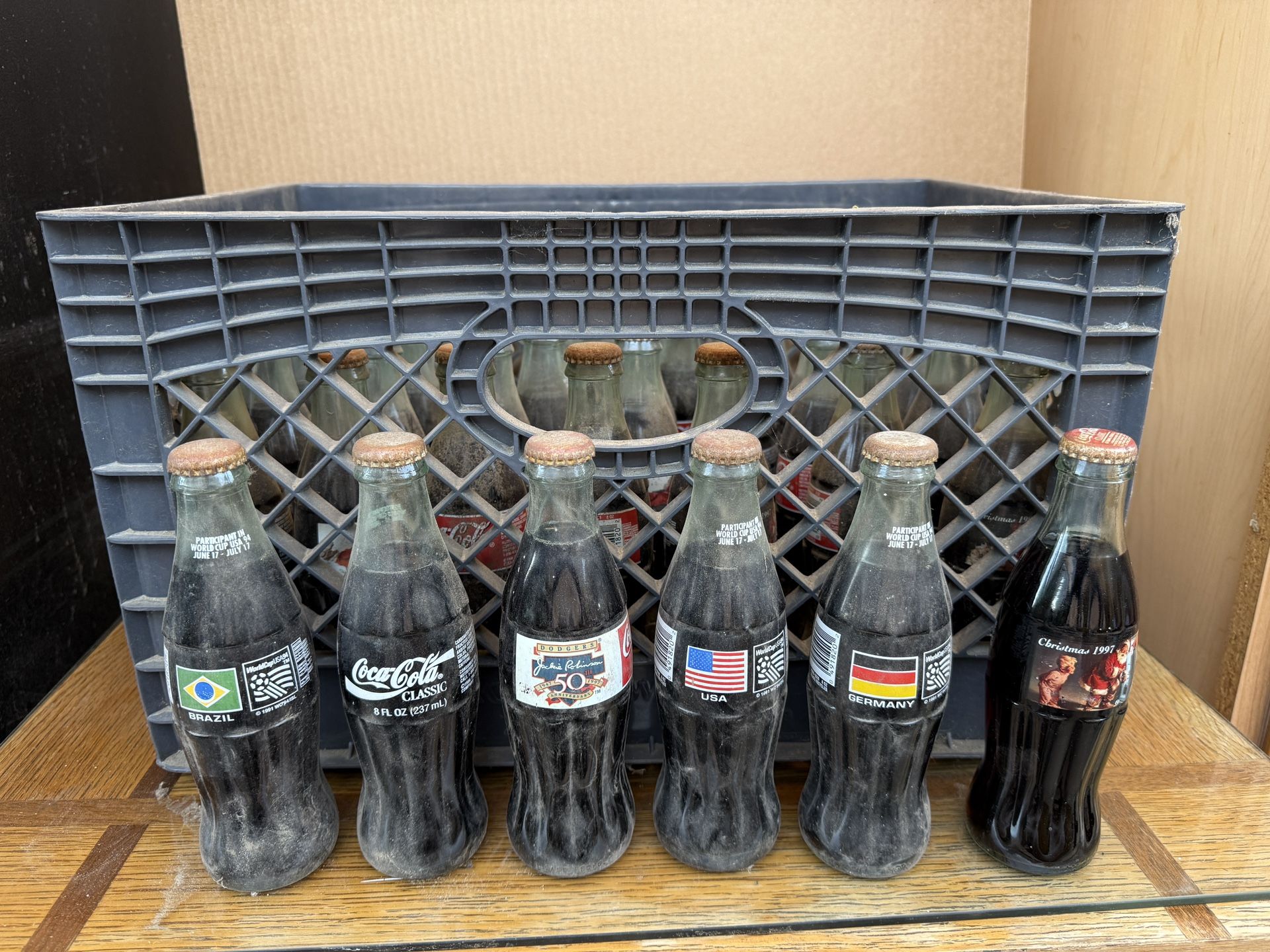 Vintage Coca Cola Coke Bottles 1990s Christmas World Cup