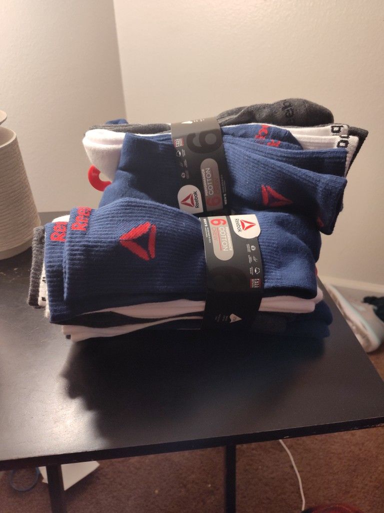 Reeboks Cotton Crew Socks Six Pack