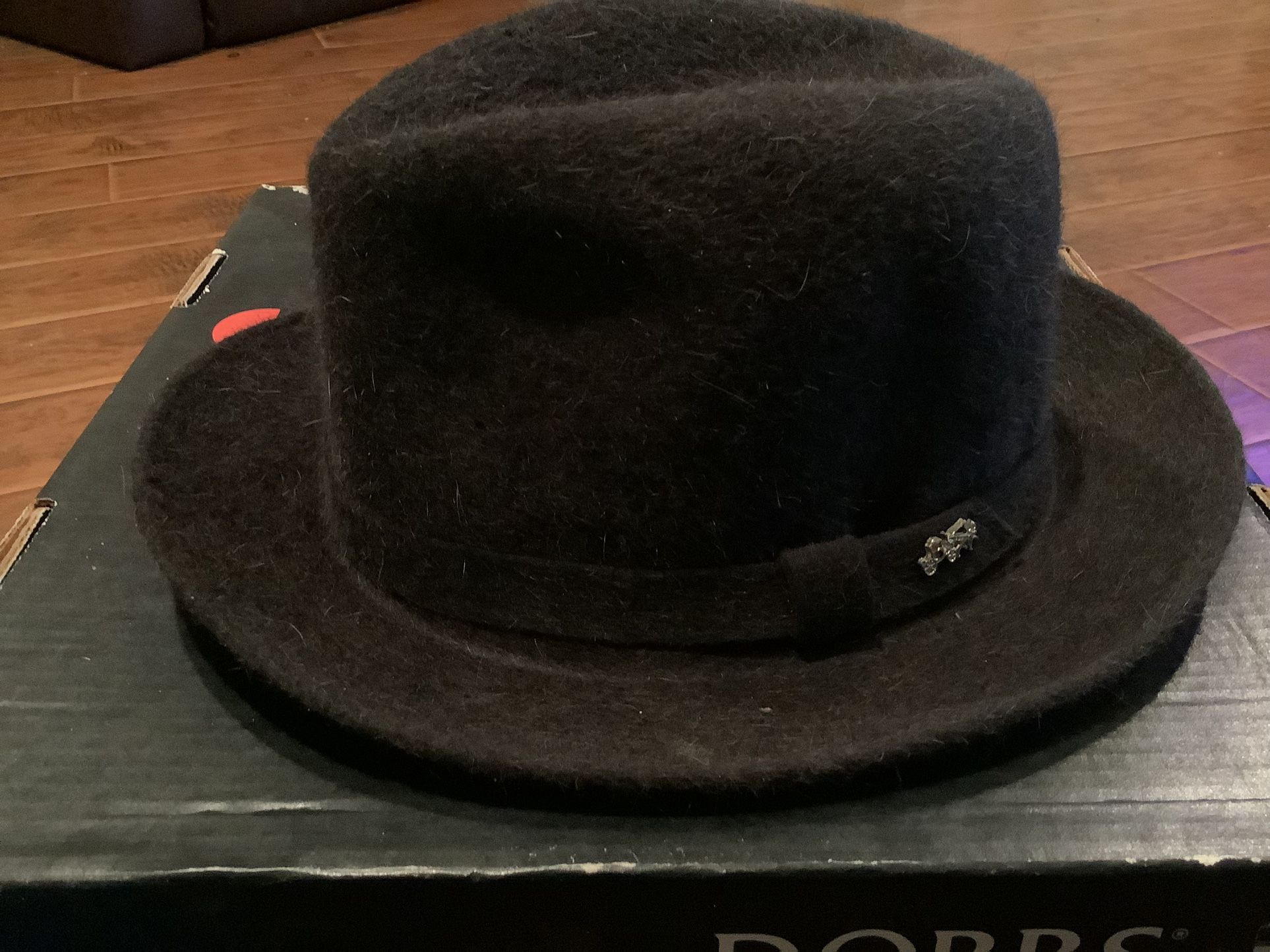 Vintage DOBBS Fedora Hat Beaver Fabric 7 1/2 Brown