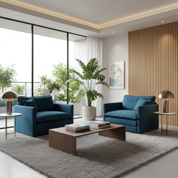 Fremont 41.4" 2 Piece Chenille Armchair Accent Chair Set with Toss Pillows