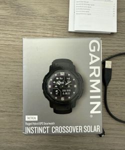 Garmin Instinct Crossover Tactical Solar Rugged Hybrid GPS Fitness Health Monitor Smartwatch