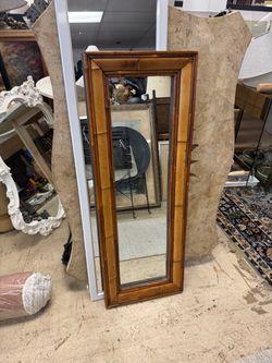 Tall Bamboo Framed Wall Mirror