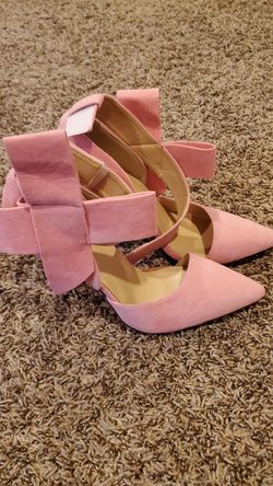 Pink Heels with Bow