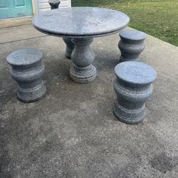 Granite Garden Table Set