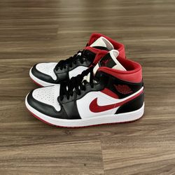 Jordan 1 Mid “Gym Red Black White” Men’s 8 or Women’s 9.5