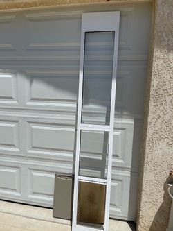 Pet door for slider.
