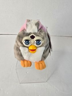 Vintage Furby Buddies "Hug Me", Blue Eyes With Tag 1999 Tiger Electronics 4"